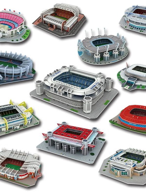 3D football stadiums of foreign teams new cardboard models