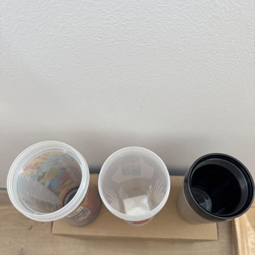 Smart Shake Bottles and Portlock Traveling Mug Set used