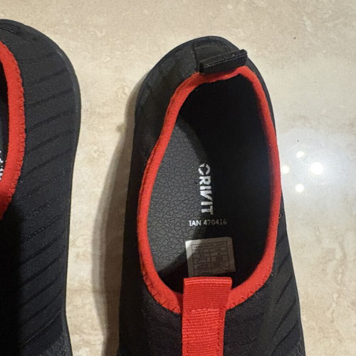 Crivt water shoes size 43, black and red