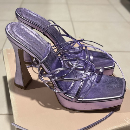 Tsakiris Mallas purple high heel sandals, size 40