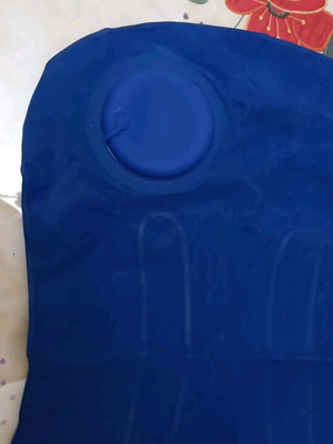 Inflatable travel pillow like new, dark blue