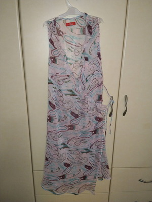 S.Oliver beachwear wrap midi dress with paisley pattern like new