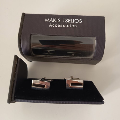 Makis Tselios silver men's cufflinks like new