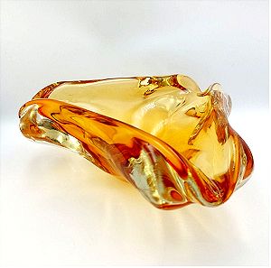 Βάζο Chalet Amber Wave Art Glass