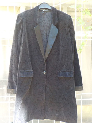 Velvet jacket used, black, size small to medium