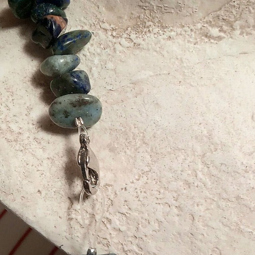 Lapis Lazuli Semi-Precious Stone Necklace 45 cm made to order