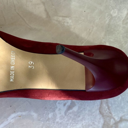 Linea Collection Stiletto high heels used, size 39, burgundy suede