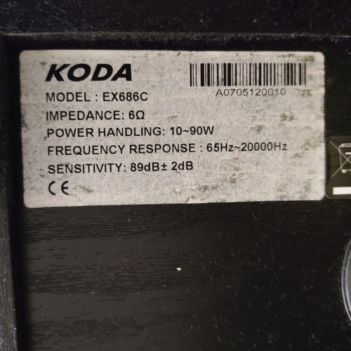 KODA floor speakers used 2 pieces EX-686F 150W and central EX-686C 90W