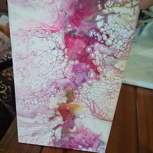 Blood Pulse acrylic painting 20x30 handmade by Alex.K.
