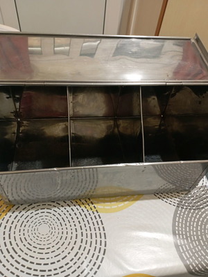 Stainless Steel 3-Compartment Container used for Coffee Sugar Cocoa Tea