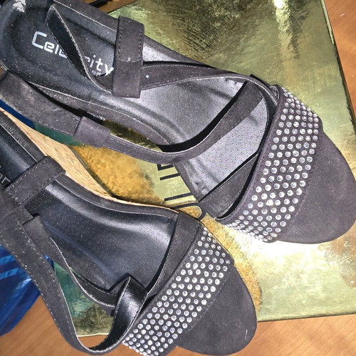 Platform shoes like new, size 38, black and beige