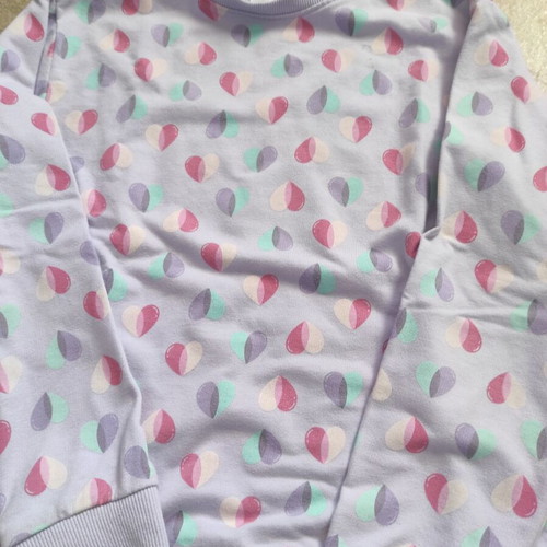Girls' blouse 8 years lilac with hearts like new Sinsay