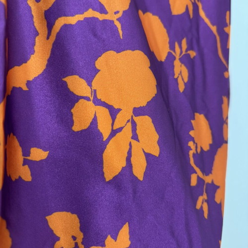 Dress strapless with cutouts purple with orange details elastic new