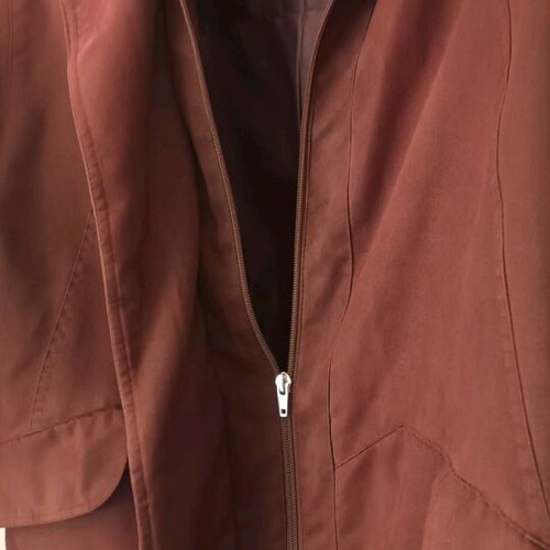 Suede jacket used brown tan, size L