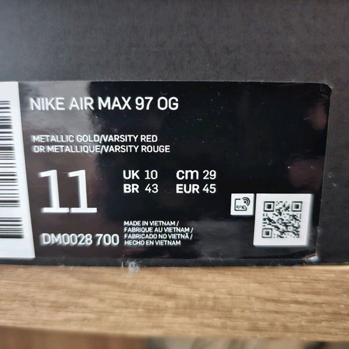 Nike Air Max 97 Gold Bullet like new, collectible