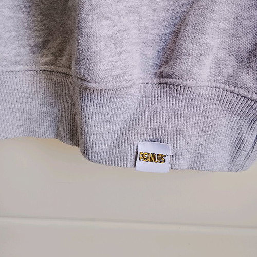 Zara Peanuts kids sweatshirt used, size 152 cm, grey with black sleeves