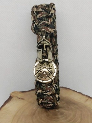 Χειροποίητο βραχιόλι paracord με Σπαρτιάτη πολεμιστή, καινούργιο