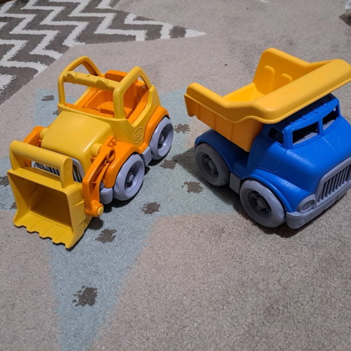 Green Toys Set of 2 Construction Trucks like new