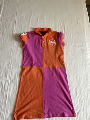 Ralph Lauren girls' dress, pink and orange, size 12y/14y