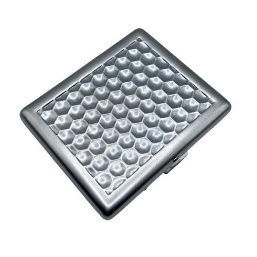 Lepekoff metal slim embossed silver cigarette case for 20 cigarettes new