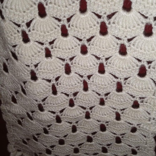 Knitted scarf handmade new with fringes