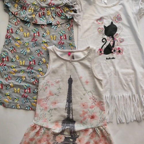 Summer dresses pack of 3 like new, sizes 98-104