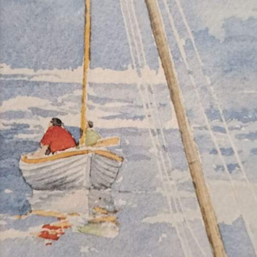 Aquarelle Seascape Painting by Danielle Hallant like new