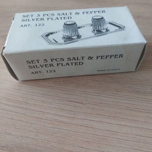 Vintage salt and pepper silver plated