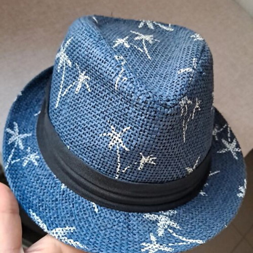 Karfil children's straw hat, blue, size XS