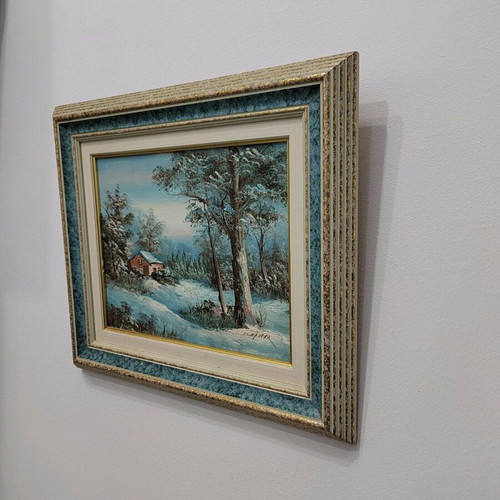 Irene Cafieri oil painting 39x35 cm like new framed