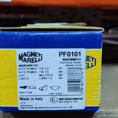 Magneti Marelli PF0101 Brake Pads new, front axle, set of 4