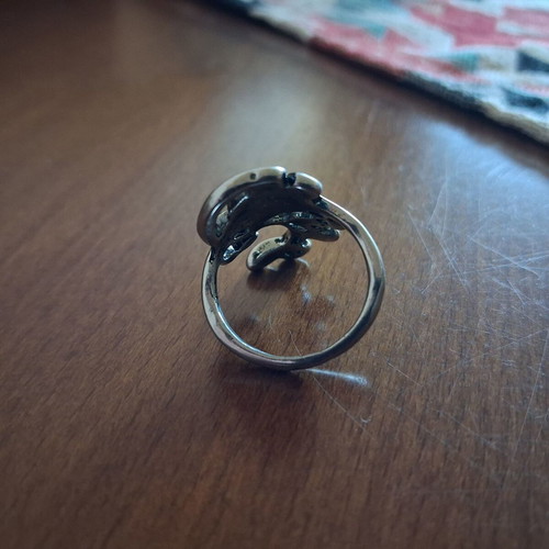 Ring with Rose New, Medical Steel, Size 57