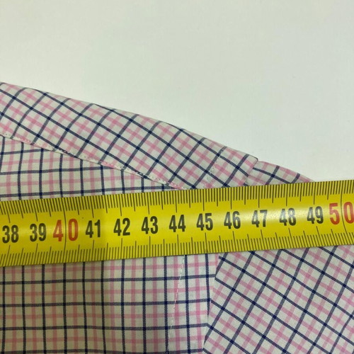 Ralph Lauren Oxford long sleeve shirt, pink white blue checked, size L