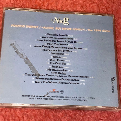 +NRG Alone But Never Lonely rare CD pop electronic Greek band