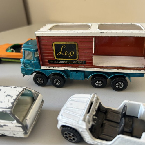 Old Matchbox and other toy cars