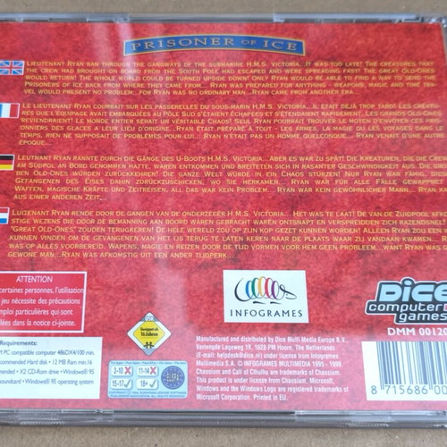 Call Of Cthulhu Prisoner Of Ice PC CD-ROM used, Big Box