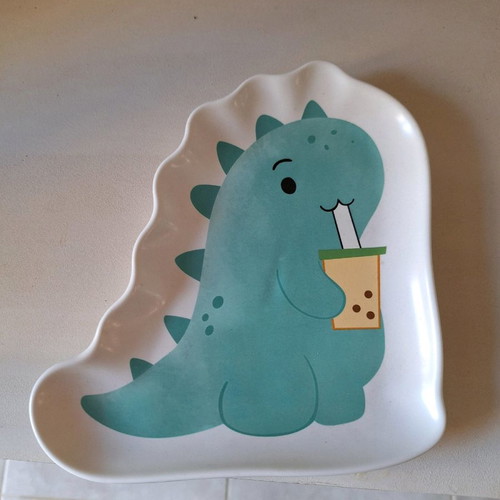 Ceramic children's plate new 17×18cm with packaging