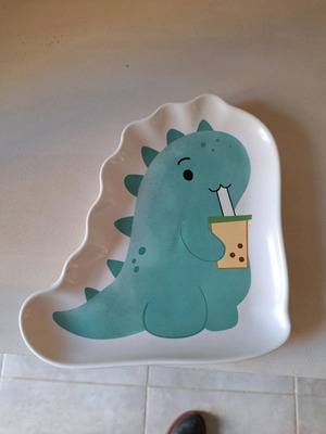 Ceramic children's plate new 17×18cm with packaging
