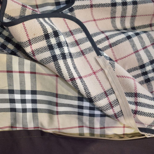 Burberry London brown trench coat with belt & removable wool Nova Check lining