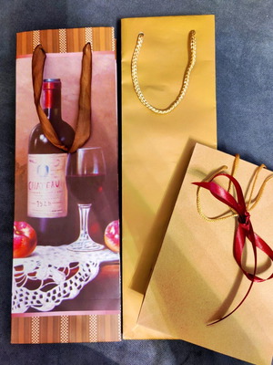 Gift bags for bottles new, set of 3 pieces