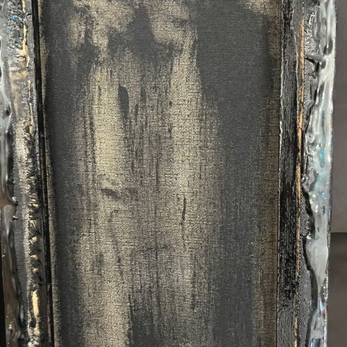 Canvas with resin decorative art 25x50cm new