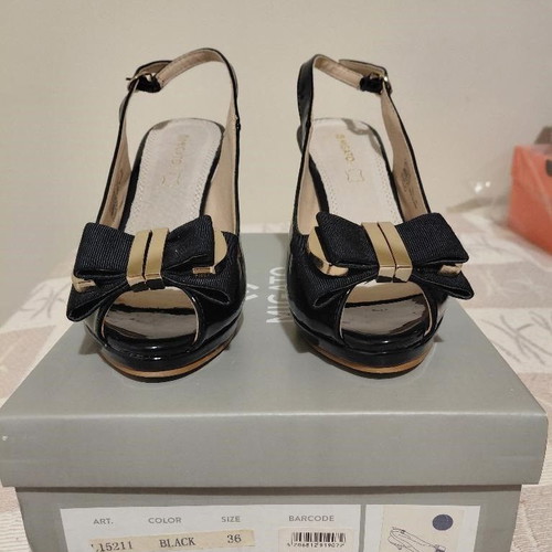 Migato Leather Shoes No.36 New Black Pumps