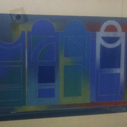Painting T. Kyrkadi like new, modern medium size framed