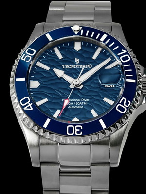 Tecnotempo Αυτόματο Professional Diver 500M Μπλε καντράν TT.500.WBL2 καινούργιο