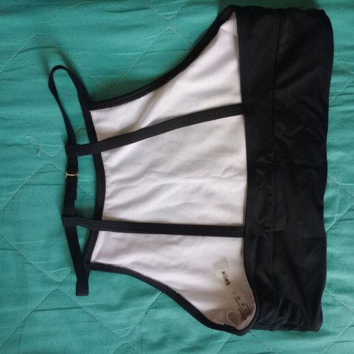 Swimsuit new size L black with gift straw bag