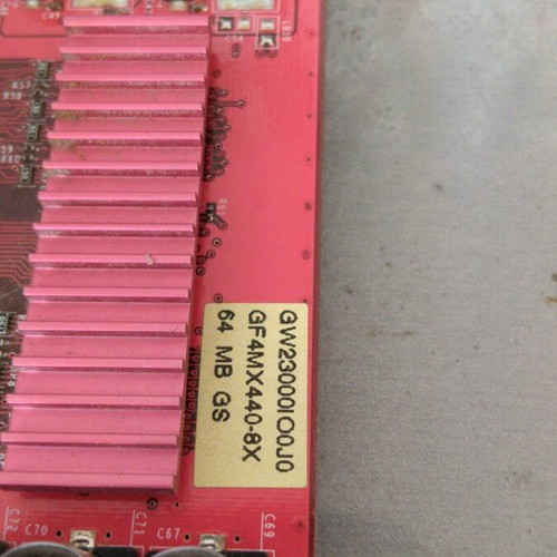 Gainward GeForce4 MX440-8X Golden Sample 64MB DDR graphics card used