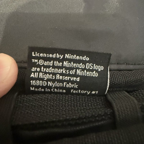 Nintendo DS case used with embroidered Mario official