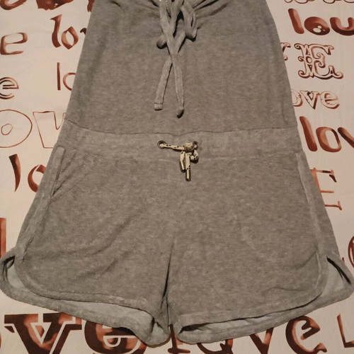 Stradivarius grey one-piece jumpsuit like new with adjustable elastic