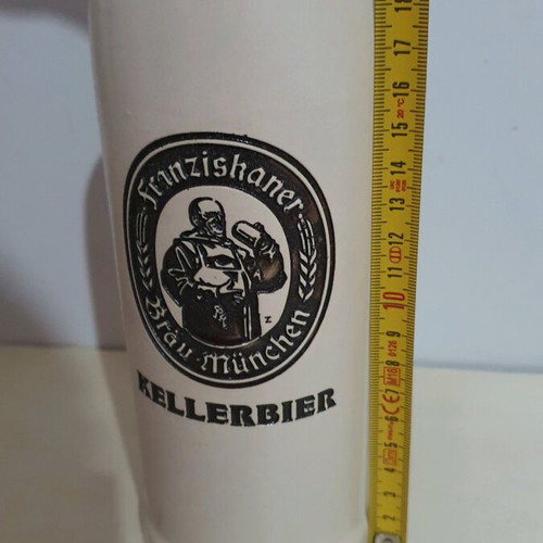 Franziskaner Kellerbier beer mug new, ceramic collectible