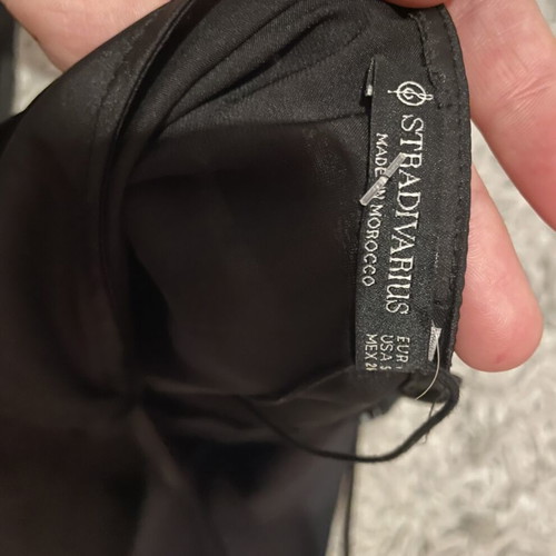 Stradivarius satin black dress